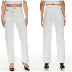 NWT Denim Forum The Arlo Hi-rise Straight Jean A Little White Lie Size 27